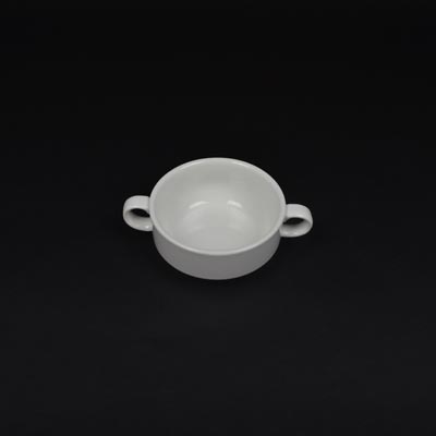 Orion White Handled Consomme Bowl