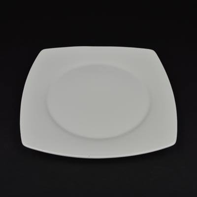 Orion White 10.5" Square Coupe Plate