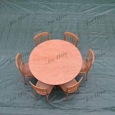 Wooden 4ft Round Table (4-6 People)
