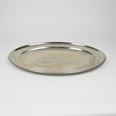 24" Stainless Steel Flat Oval Platter