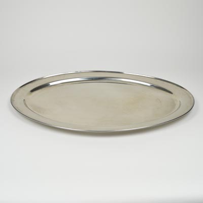 26" Stainless Steel Flat Oval Platter